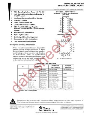 SN74HC259NE4 datasheet  